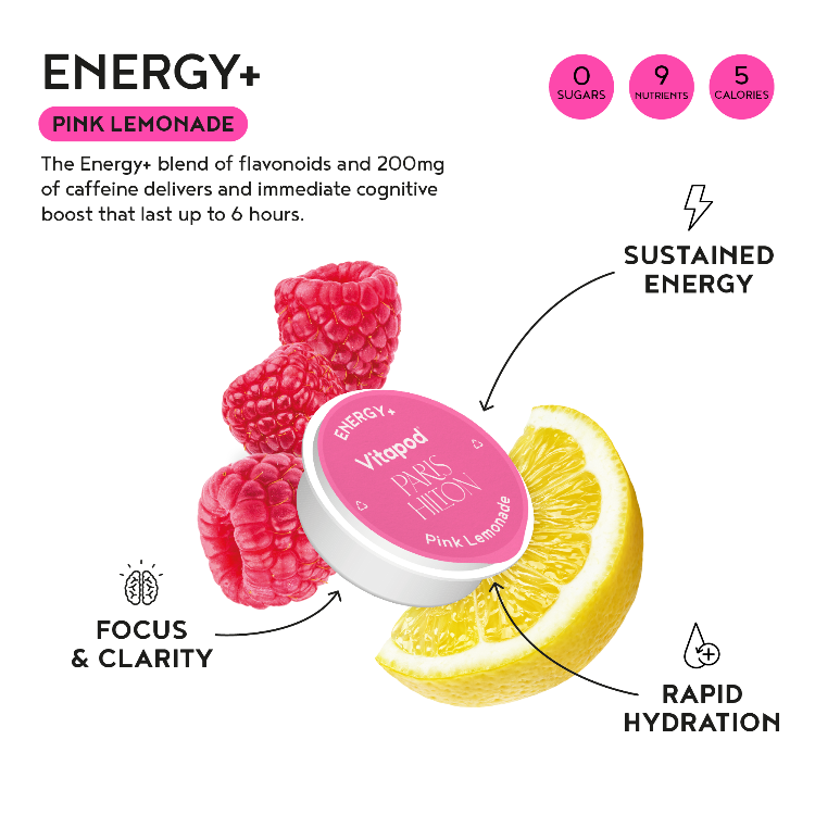 Paris Hilton x Vitapod Energy+ Pink Lemonade, 28 pods