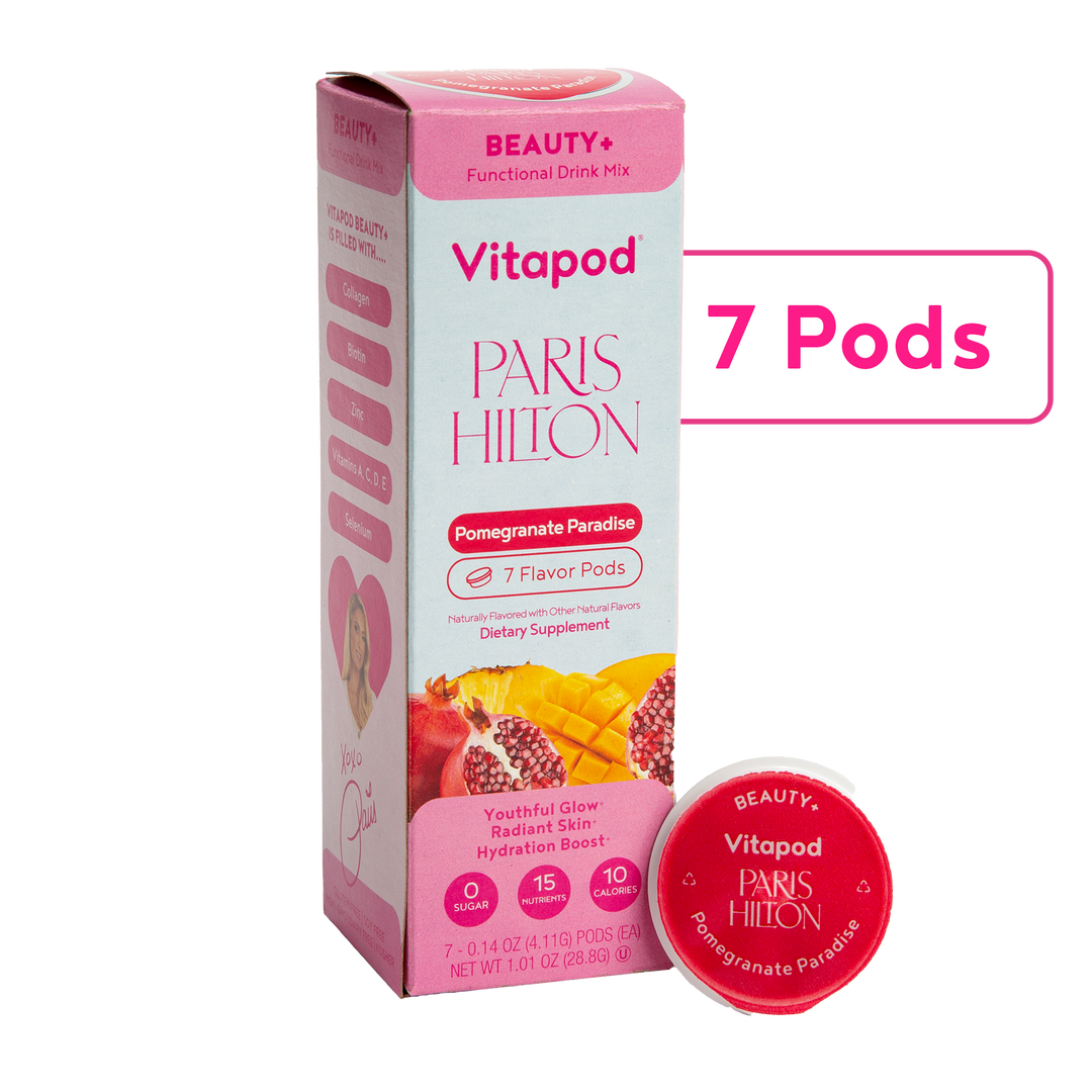 Paris Hilton x Vitapod Beauty+ Pomegranate Paradise 7ct. Carton