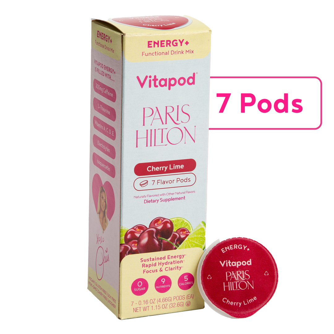 Paris Hilton x Vitapod Energy+ Cherry Lime 7ct. Carton