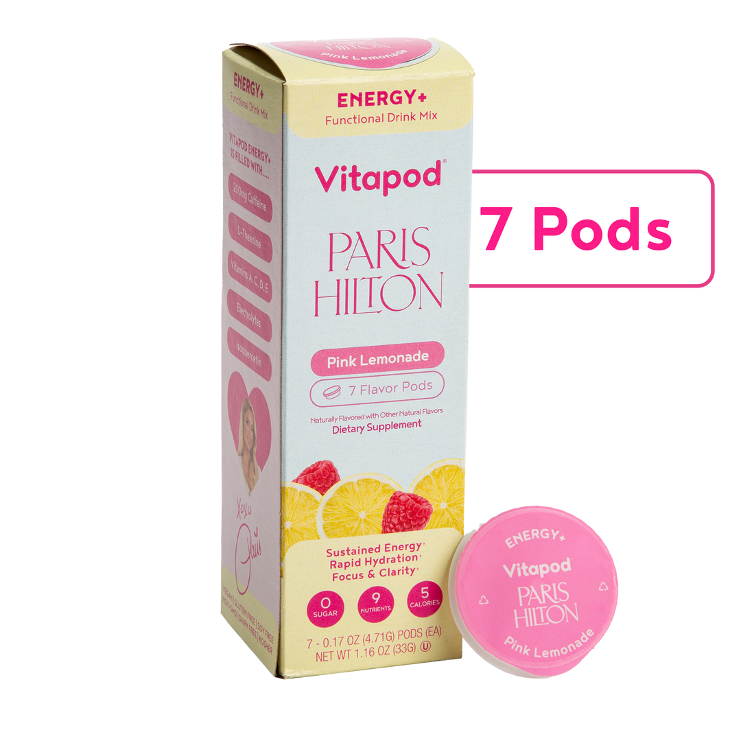 Paris Hilton x Vitapod Energy+ Pink Lemonade 7ct. Carton