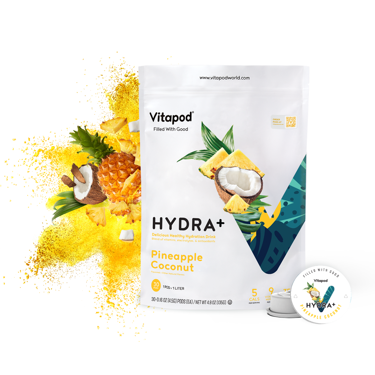 Hydra+ Pineapple Coconut, 30 Pods